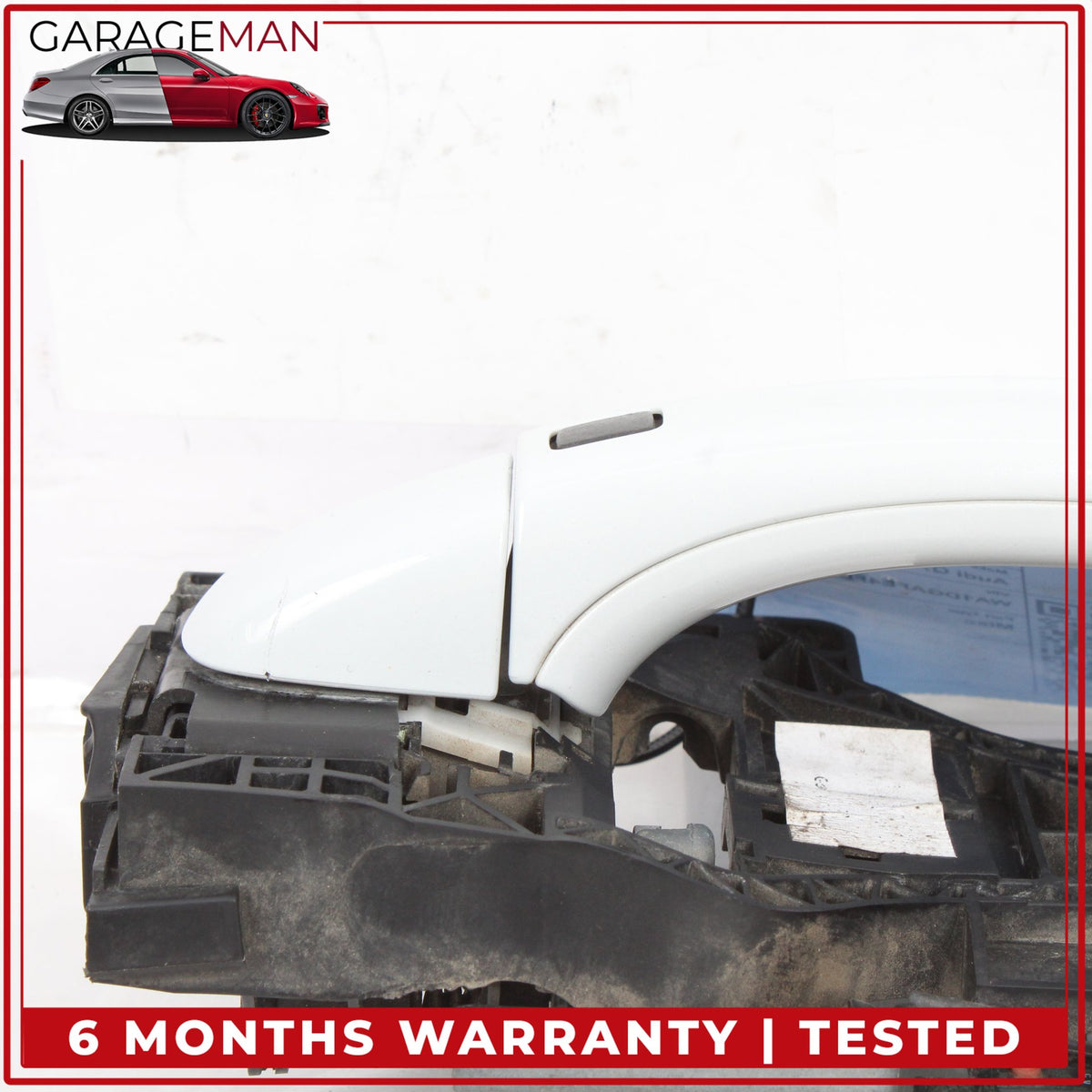 2007-2015 Audi Q7 Rear Left Driver Side Exterior Door Handle White Metallic OEM