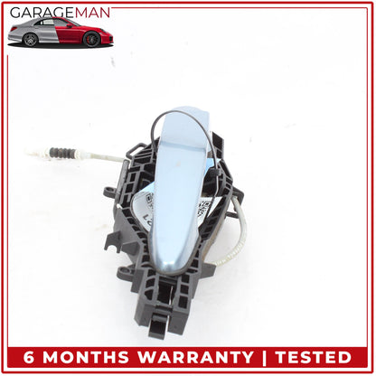 2012-2018 BMW 320i Rear Right Side Exterior Door Handle Liquid Blue Metallic OEM