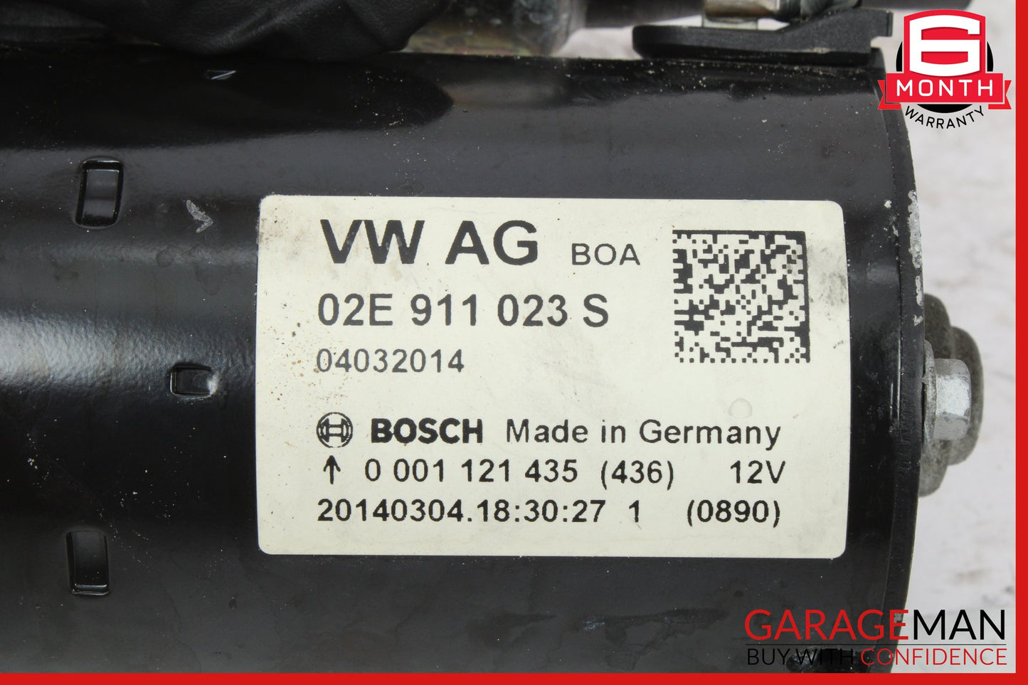2008-2015 Audi TT 8J Convertible Engine Motor Starter 02E911023S OEM