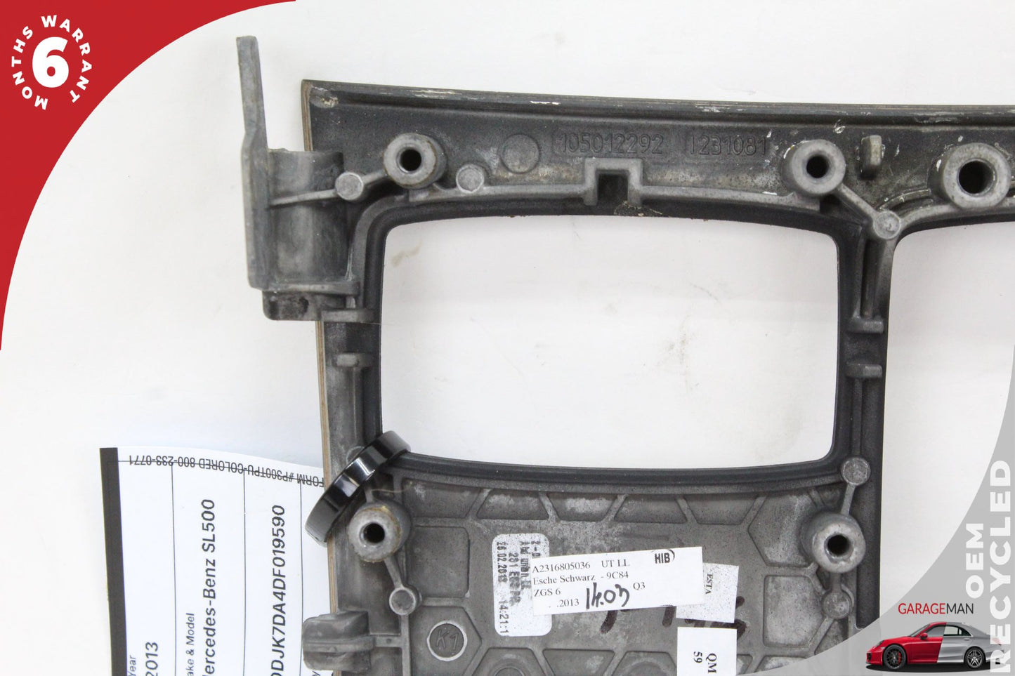 2013 Mercedes-Benz SL500 R231 Convertible Front Center Console Trim 2318202410 Genuine