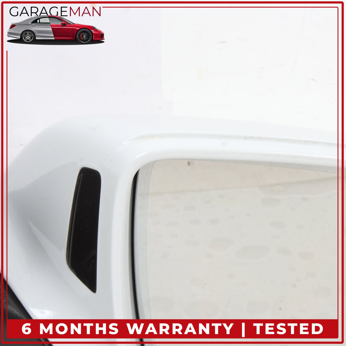 2010-2015 Audi Q7 Right Door Heated Rear View Mirror w/ Blind Spot White OEM
