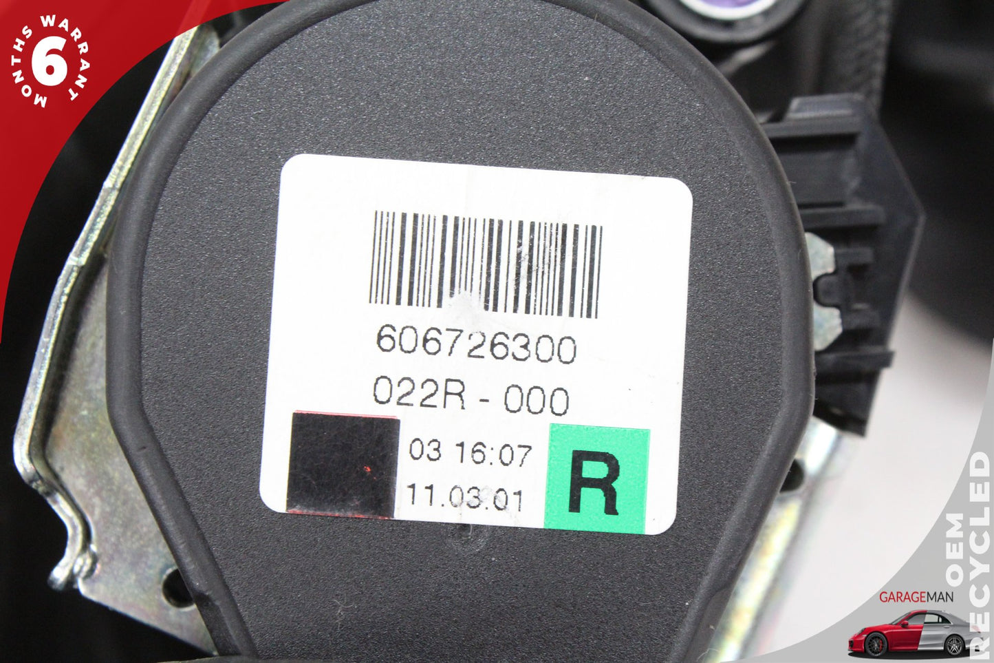 2007-2015 Audi Q7 Rear Right Side 2nd Row Seat Belt Black 4L0857806H OEM