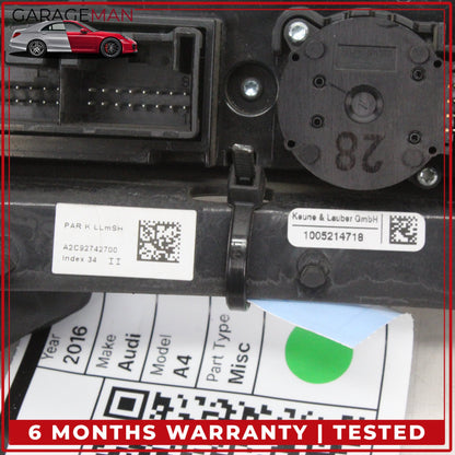 2013-2017 Audi A4 Front AC A/C Temperature Climate Control Panel 8K1820043AQ OEM