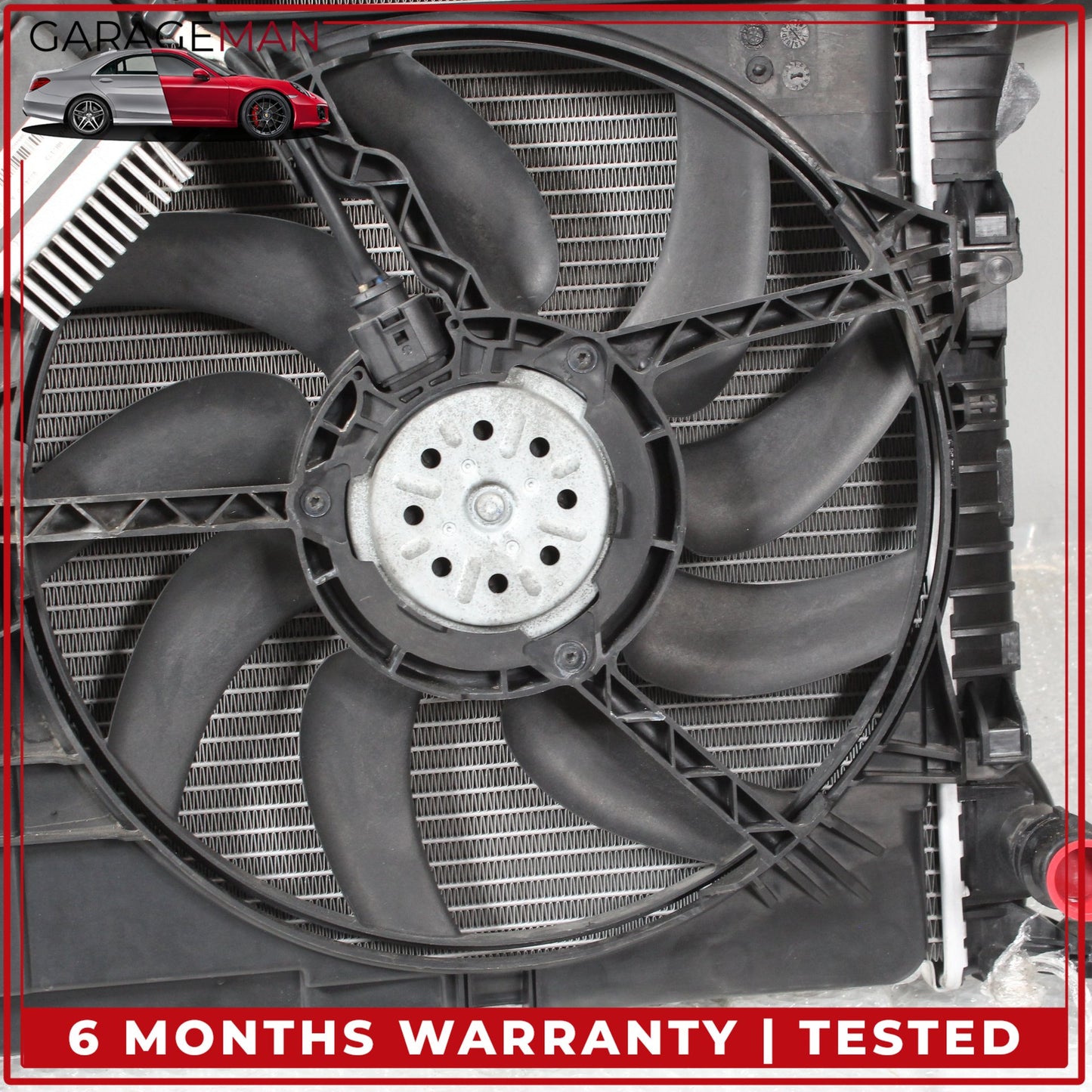 2009-2016 Audi A4 Radiator w/ Radiator Cooling Fan Assembly 8K0121003AD