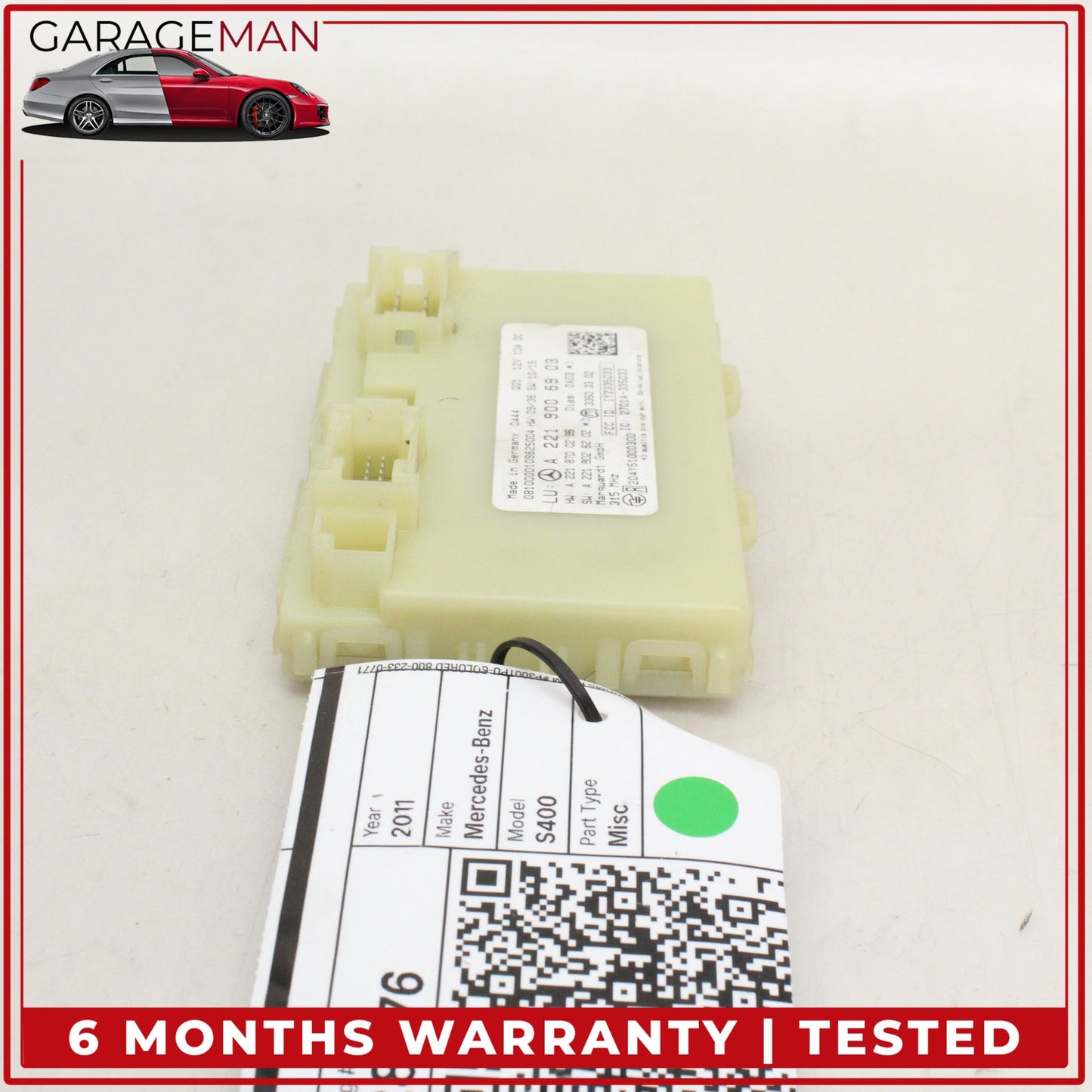 2007-2014 Mercedes-Benz S400 S-Class W221 Sedan Keyless Go Entry Control Module OEM