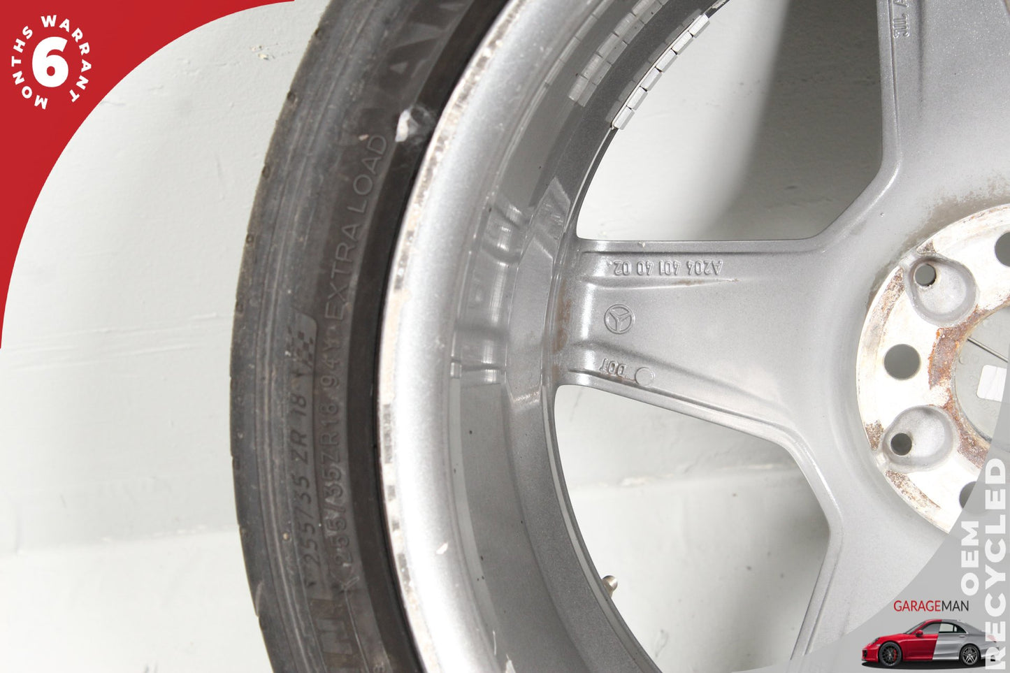 2009-2015 Mercedes W204 C300 Rear Wheel Rim w/ Tire 9JX18 H2 ET54 2044014002 OEM