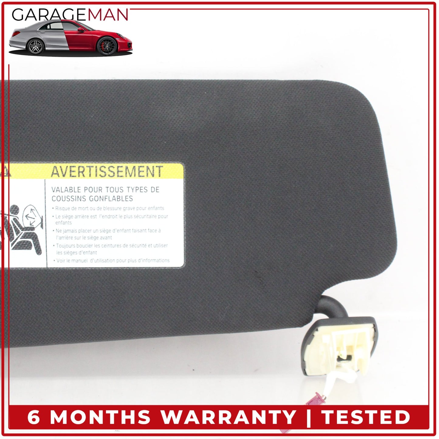 2011-2016 BMW 550i Front Right Passenger Side Sun Visor Sunvisor Black OEM