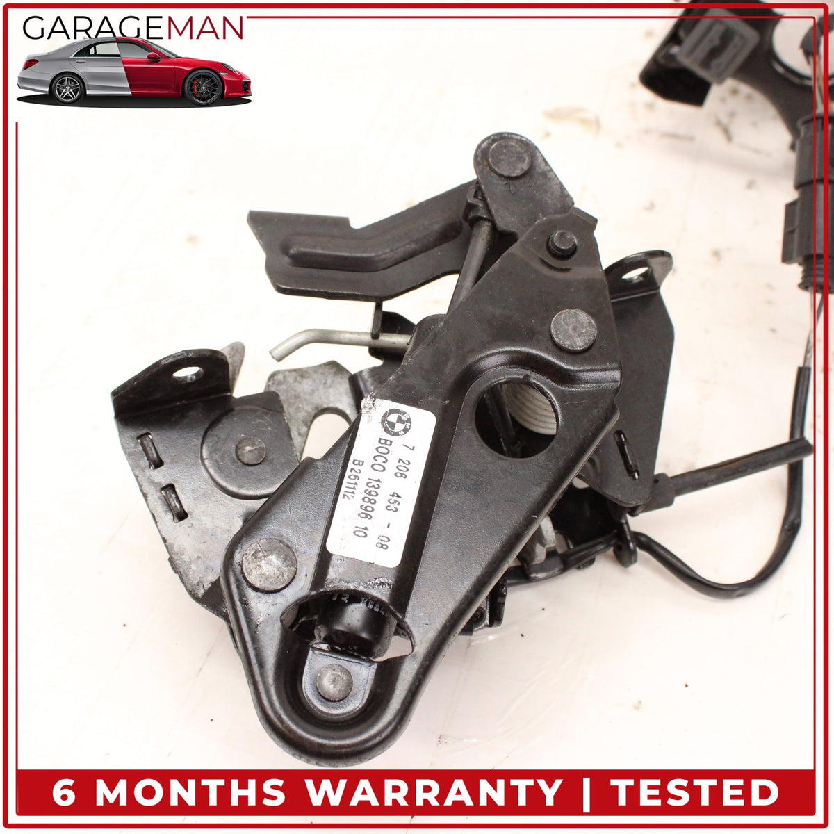 2009-2015 BMW 740i F01 Left Headlight Support Bracket Frame w/ Hood Latch OEM