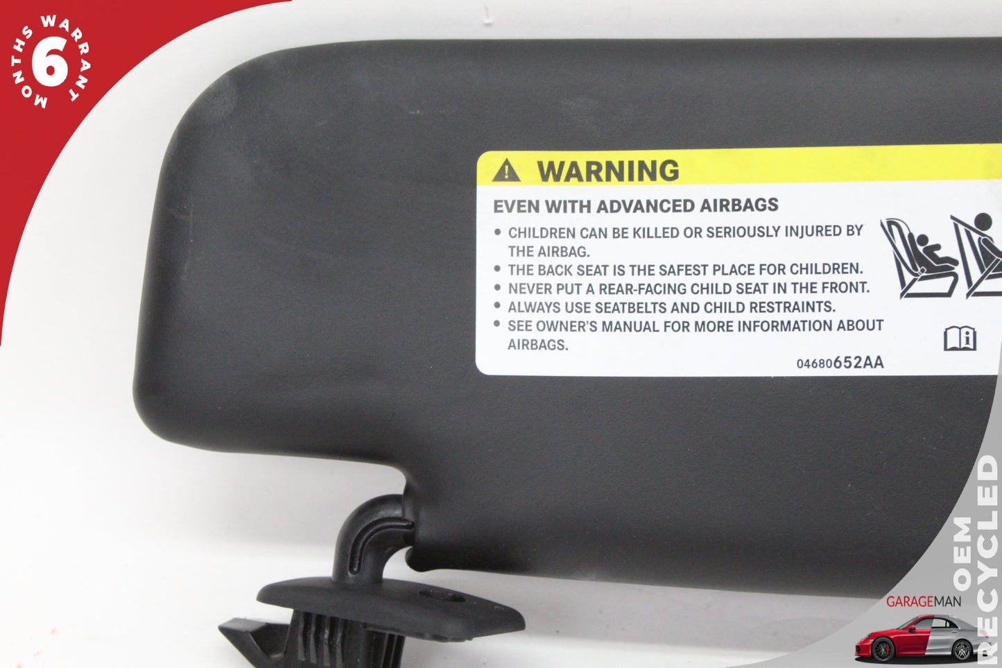 2012-2017 Fiat 500e Front Left Driver Side Sun Visor Shade 04680652AA OEM