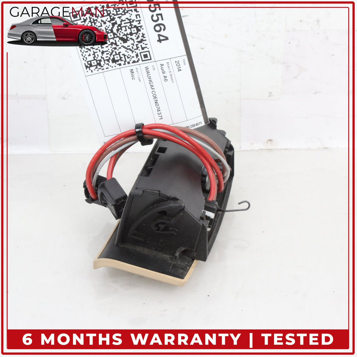 2012-2018 Audi A6 A7 Rear Center Console Outlet Socket Storage Trim Beige OEM