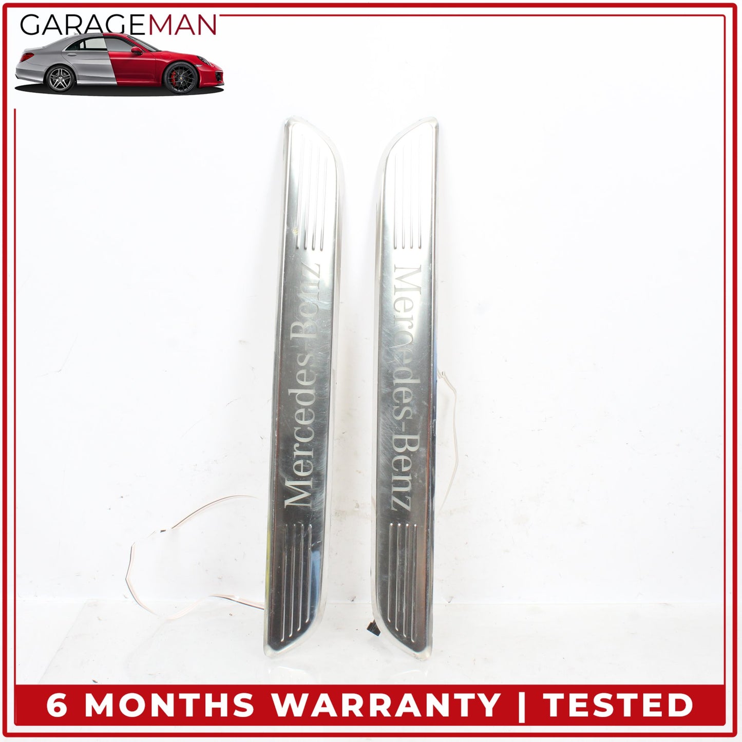 2015-2023 Mercedes W205 C300 Front Left and Right Door Sill Scuff Plates OEM