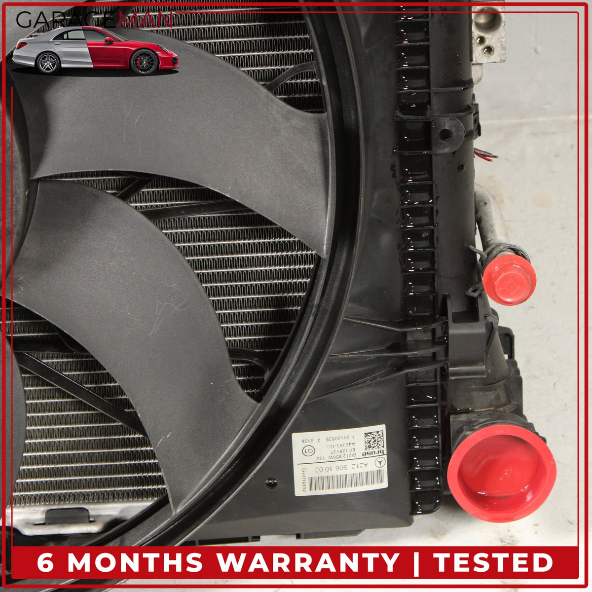 2012-2020 Mercedes C207 E550 Engine Radiator Cooling Fan Motor Assembly OEM