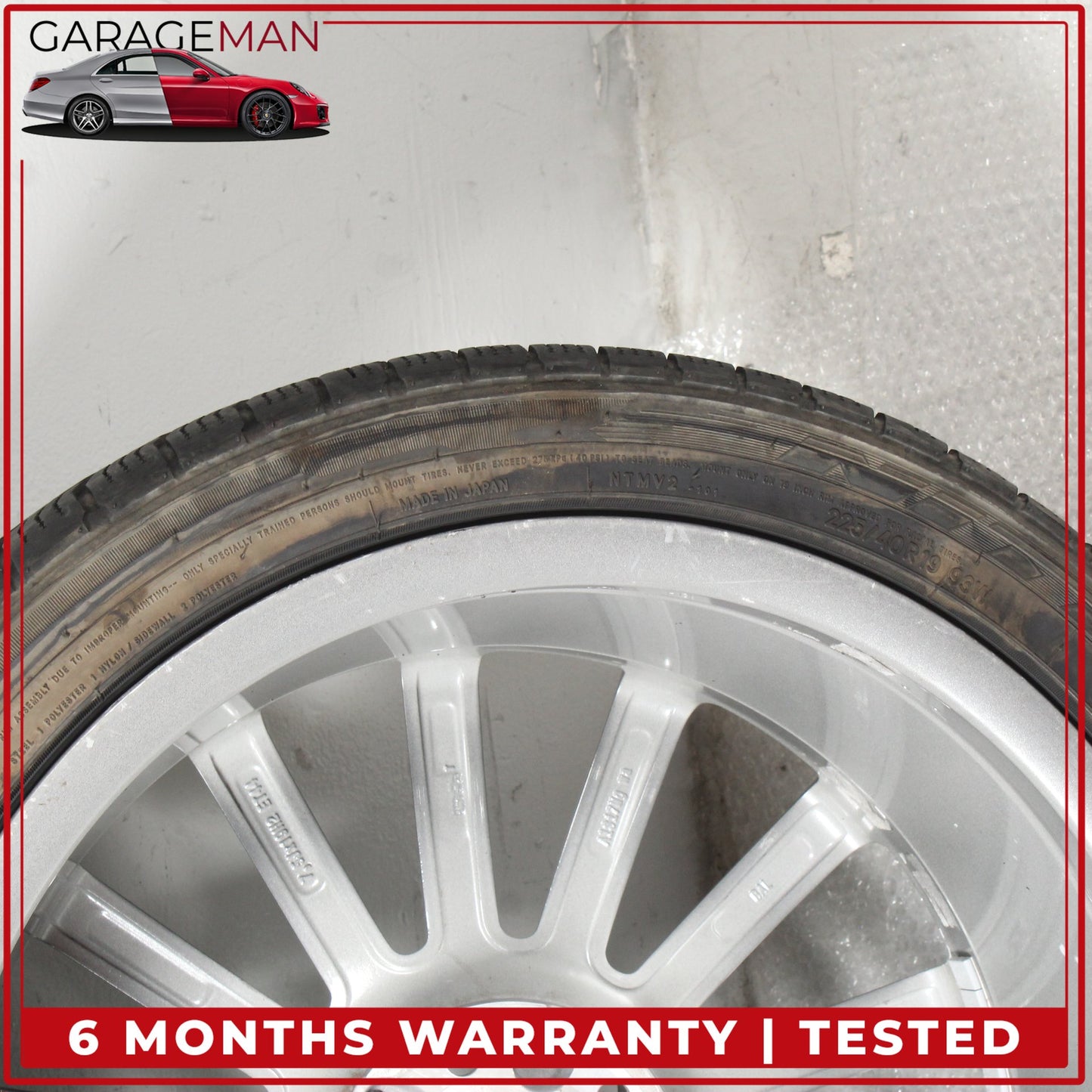 2015-2023 Mercedes W205 C300 Front Side Wheel Rim w/ Tire 7.5JX19H2 ET44 OEM