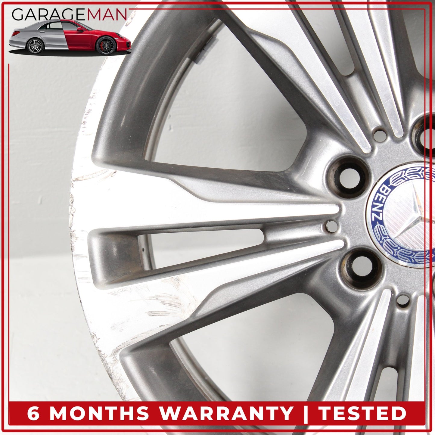 2014-2016 Mercedes W212 E350 Twin 5 Spoke Wheel Rim 8.5JX18H2ET48 2124015702 OEM