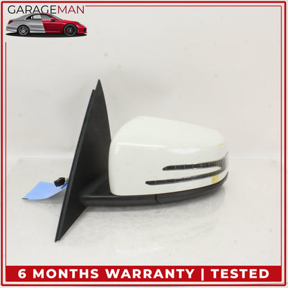 2010-2011 Mercedes W204 C300 Front Left Door Rear View Mirror Calcite White OEM