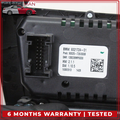 2014-2018 BMW X5 Front AC Climate Control Audio Radio Switch Panel 9321724 OEM