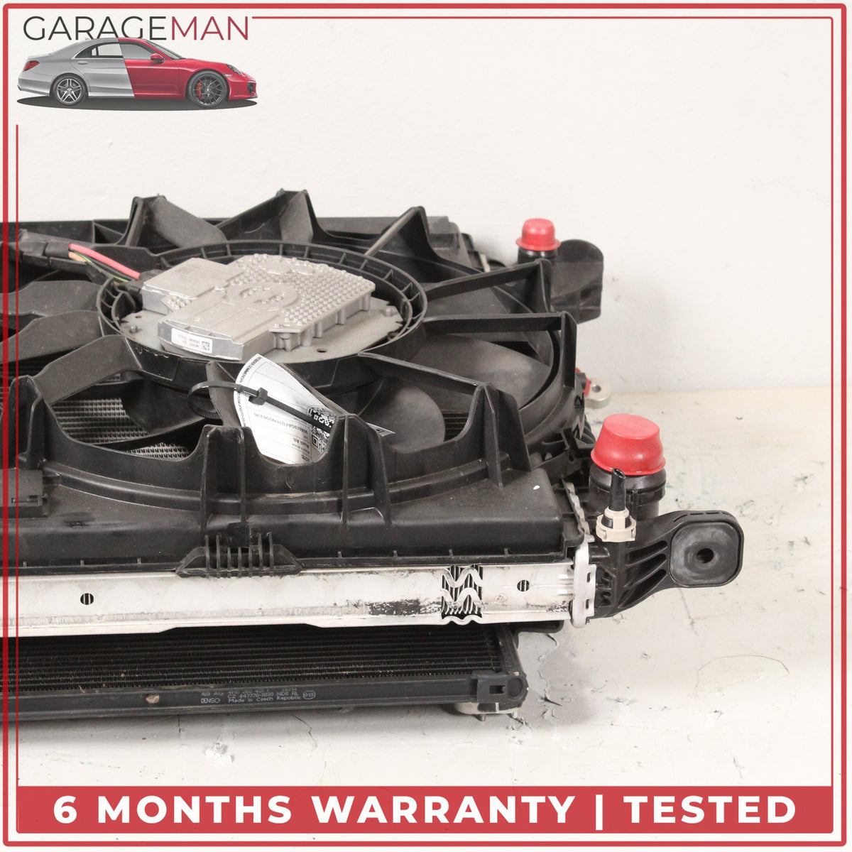 2011-2018 Audi A8 D4 Engine Radiator Cooling Fan Motor Assembly 4H0121003M OEM