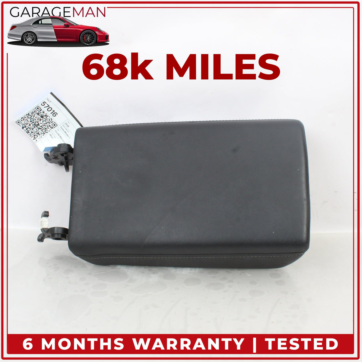 2017-2023 Tesla Model 3 Front Center Armrest Lid Cover Black 108794000D OEM