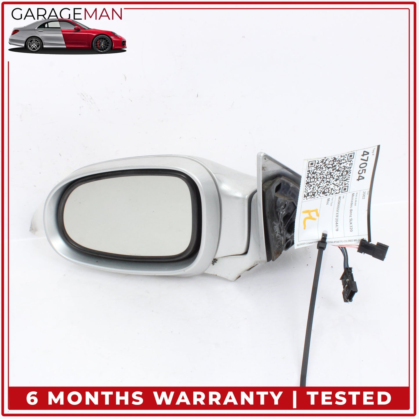 2001-2004 Mercedes R170 SLK320 Front Left Door Rear View Mirror 1708101376 OEM