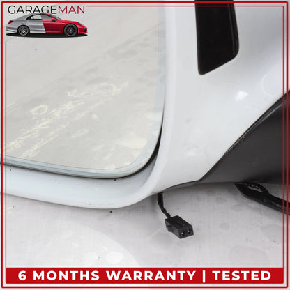 2010-2015 Audi Q7 Left Side Door Heated Rear View Mirror w/ Blind Spot White OEM