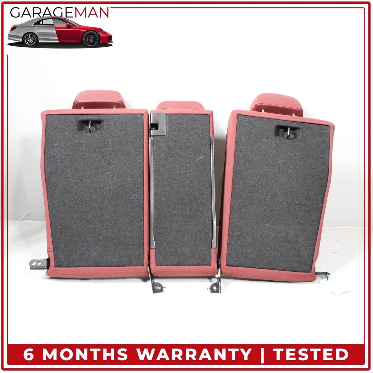 2019-2025 BMW 330i Rear Left and Right Upper Seat Cushion w/ Arm Rest Red OEM