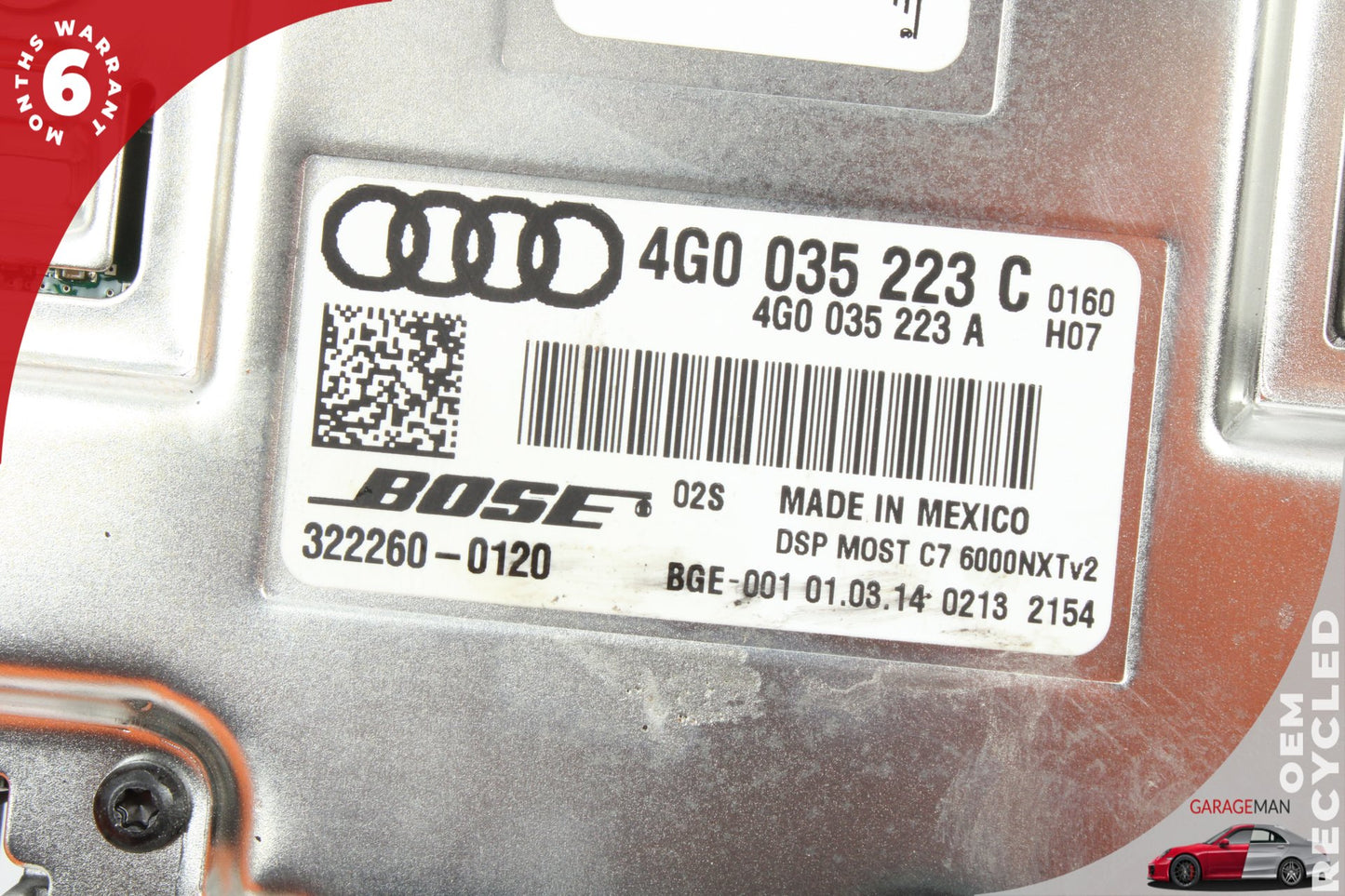 2012-2018 Audi A6 A7 Audio Sound System Amplifier AMP Bose 4G0035223C OEM