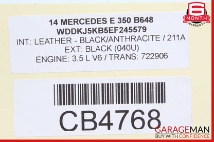 10-18 Mercedes W212 E250 CLS350 Front Right Side Seat Side Airbag Air Bag OEM