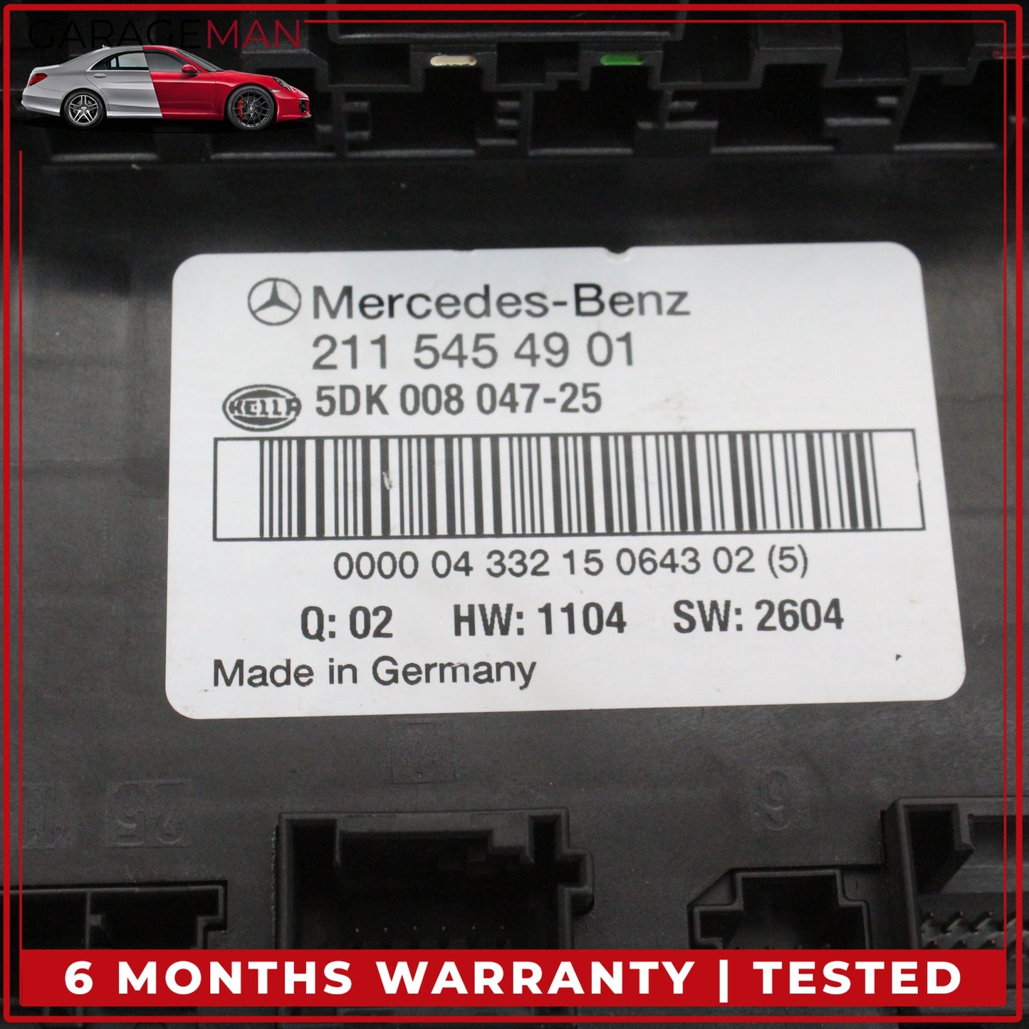 2003-2011 Mercedes-Benz E350 W211 Sedan Rear Trunk Fuse Box Module 2115454901 OEM