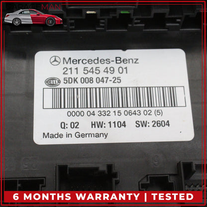 2003-2011 Mercedes-Benz E350 W211 Sedan Rear Trunk Fuse Box Module 2115454901 OEM