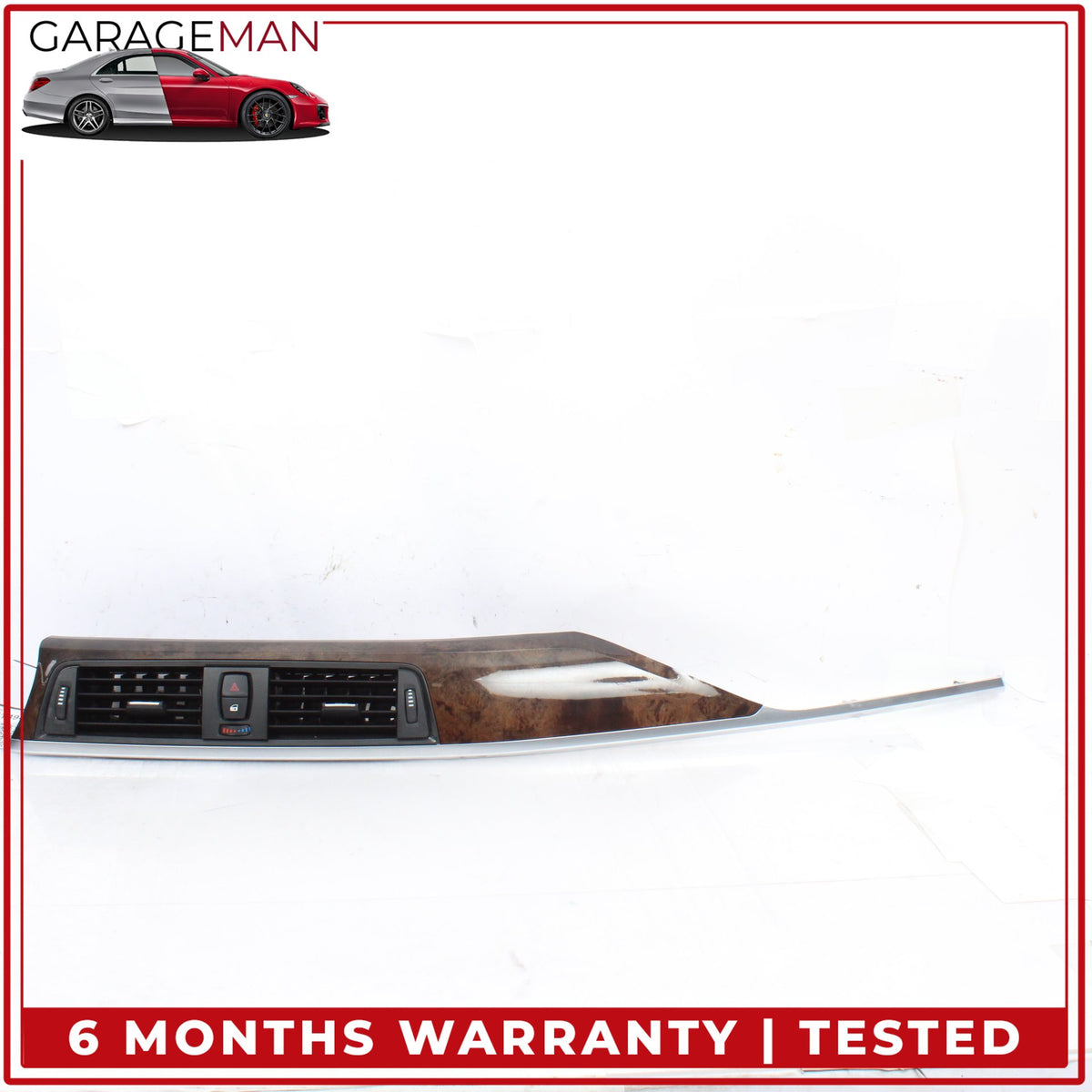 2012-2020 BMW 328i Front Dash Center AC A/C Air Vent Panel w/ Hazard Light OEM