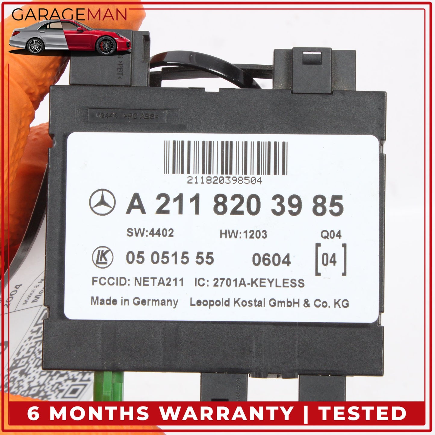 2003-2011 Mercedes W211 E320 E500 Keyless Go Entry Control Module 2118203985 OEM