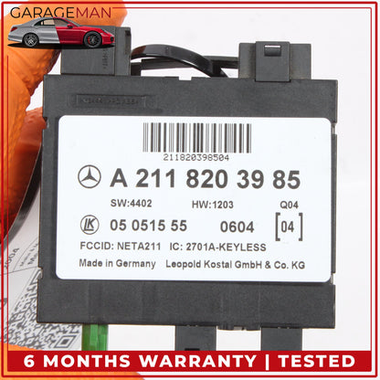 2003-2011 Mercedes W211 E320 E500 Keyless Go Entry Control Module 2118203985 OEM