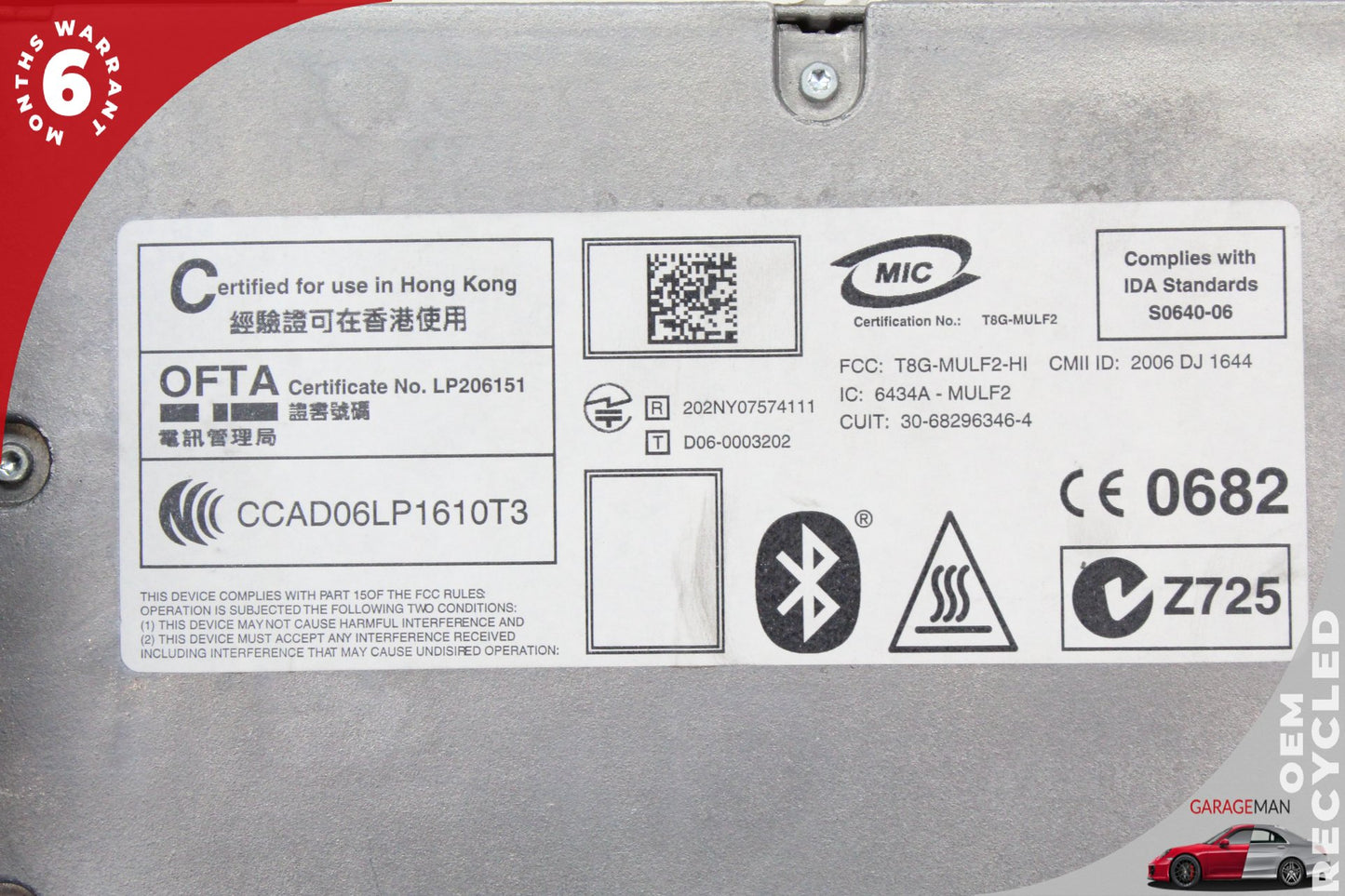 2009-2015 BMW 750i 740i X5 Bluetooth Communication Control Module 9224674 OEM