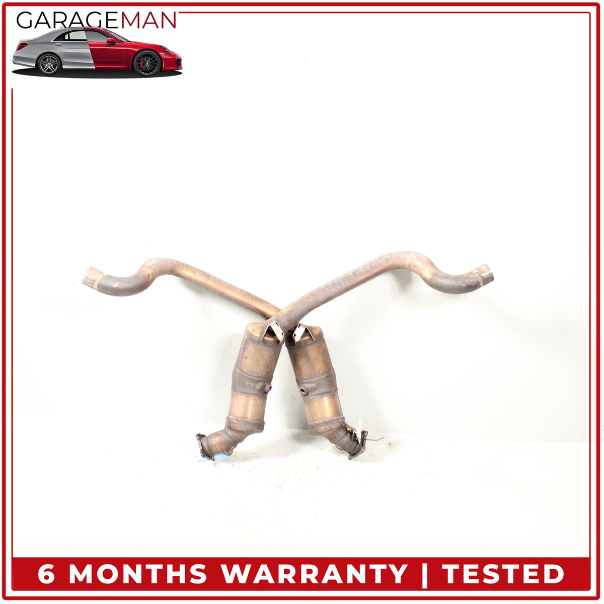 2010-2013 Porsche Panamera 970 4.8L Front Left & Right Side Exhaust Downpipe OEM