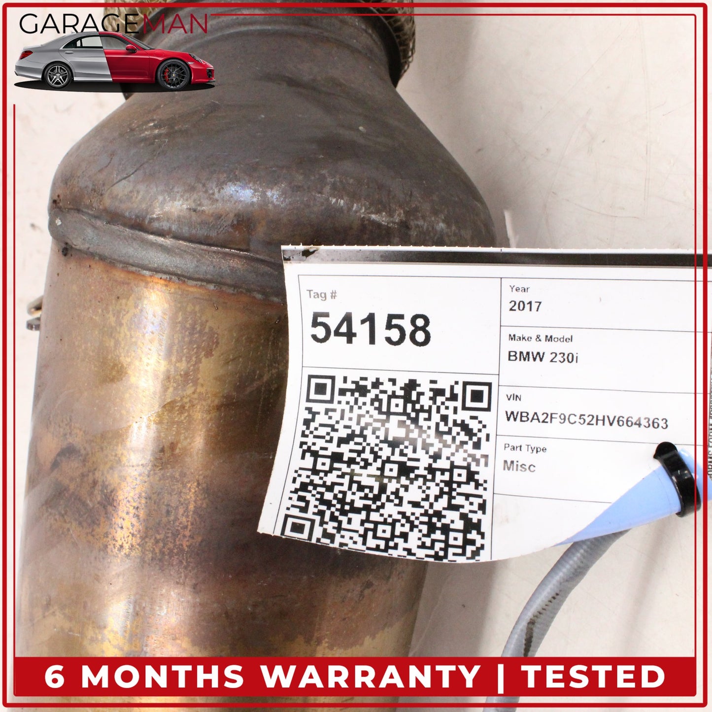 2016-2022 BMW 230i 430i 2.0L Engine Motor Exhaust Downpipe 112152045100 OEM