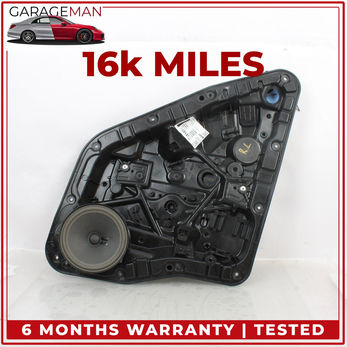 2019-2022 Mercedes W177 A220 Rear Left Window Regulator w/ Carrier Assy OEM
