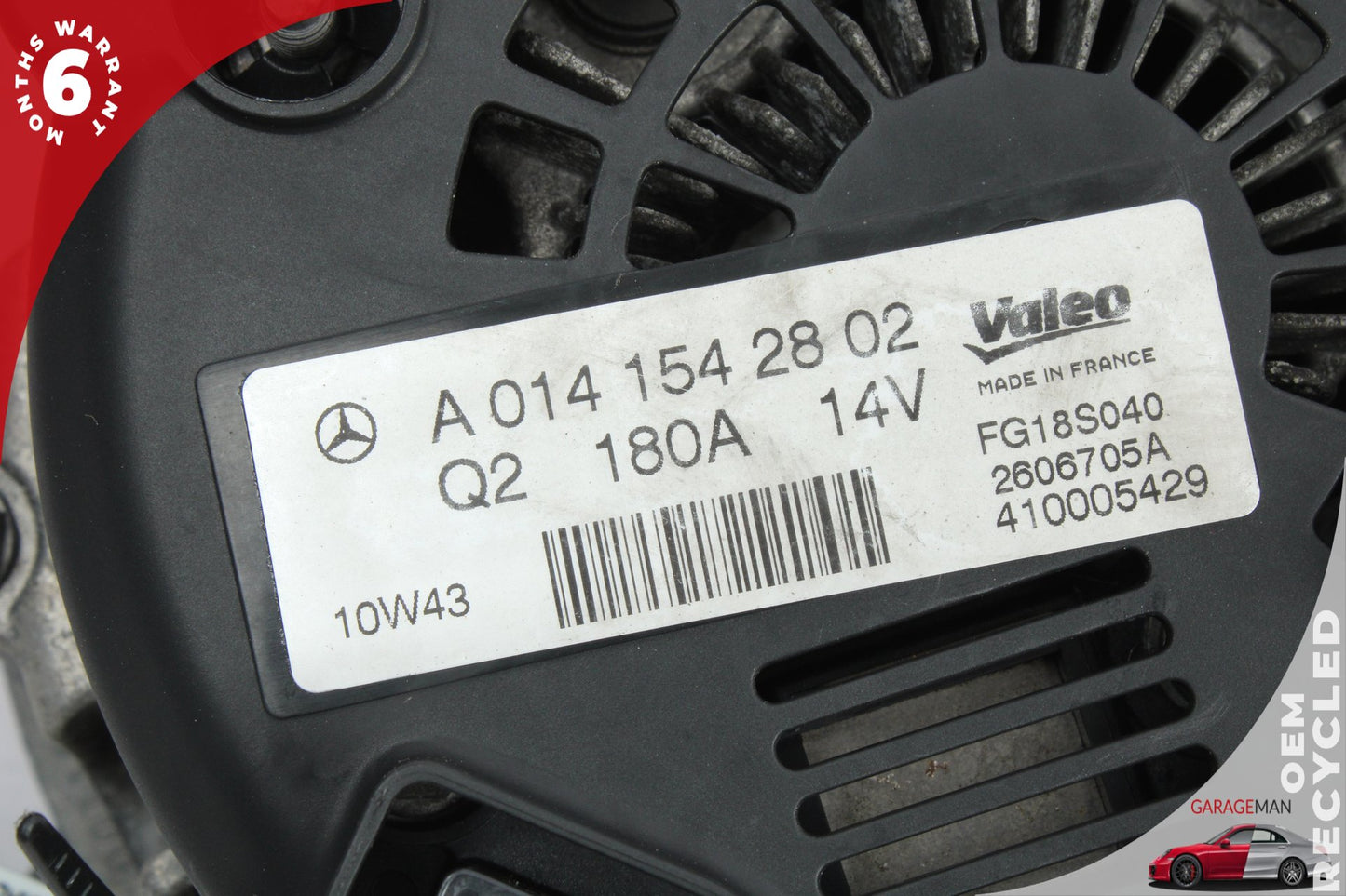 2010-2013 Mercedes W221 S400 Hybrid 180A 14V Alternator Generator 0141542802 OEM