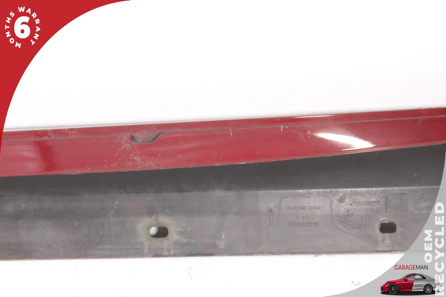 2012-2014 Mercedes W218 CLS550 CLS63 AMG Right Side Skirt Rocker Panel Red OEM