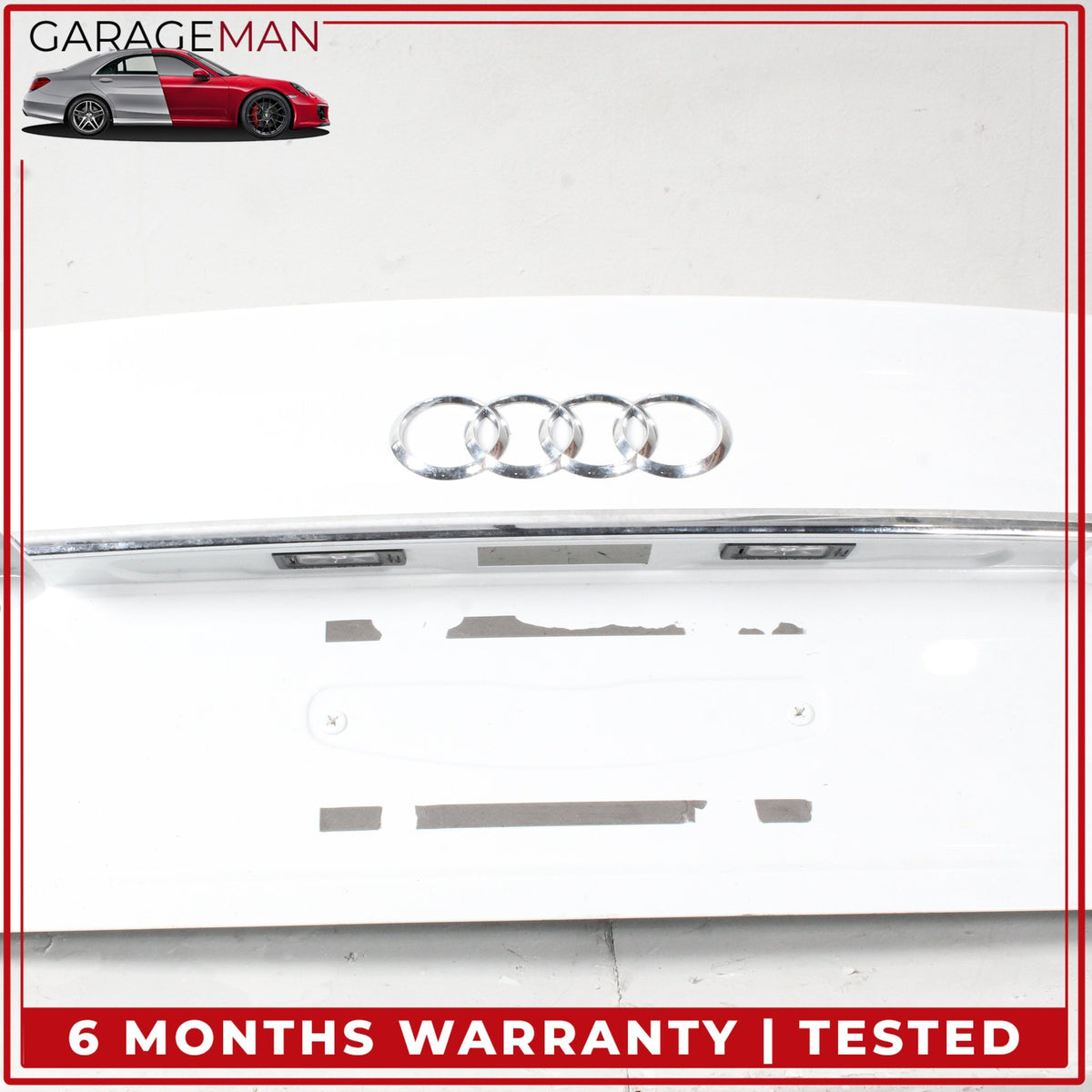 2020-2024 Audi A4 B9 Rear Trunk Deck Lid Shell White 8W5827025K OEM
