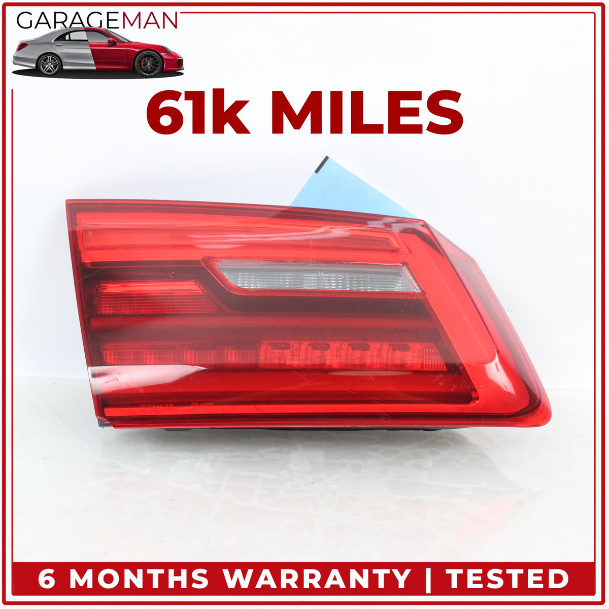 2017-2023 BMW 530e G30 Rear Left Driver Side Inner Tail Light Lamp 7376475 OEM