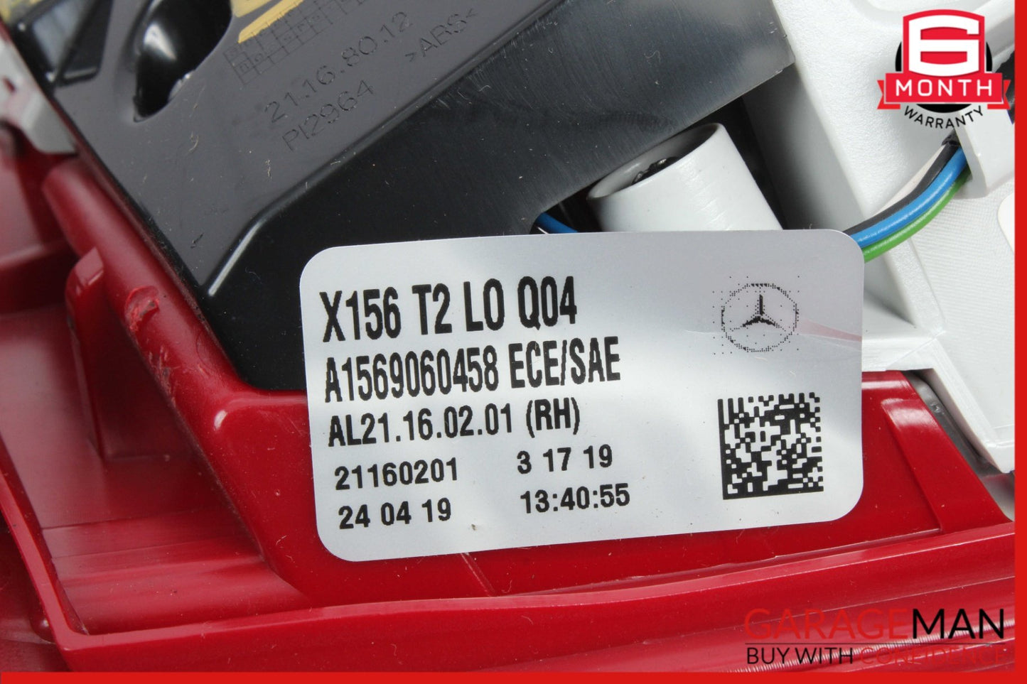2015-2020 Mercedes-Benz GLA250 X156 Rear Right Inner Tail Light Taillight Lamp