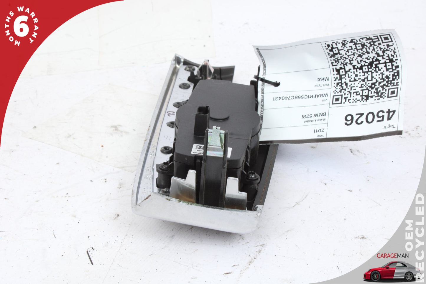 2011-2016 BMW 528i F10 Front Left Side Headlight Control Switch w/ Trim OEM