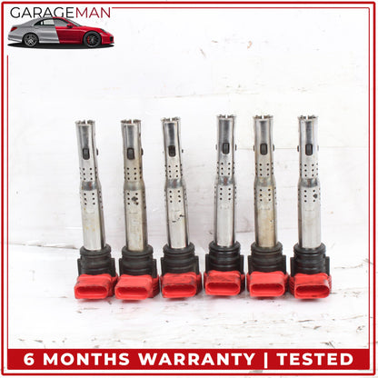 2005-2019 Audi A6 A7 A8 Quattro Ignition Coils Set of 6 Pc 06E905115 OEM