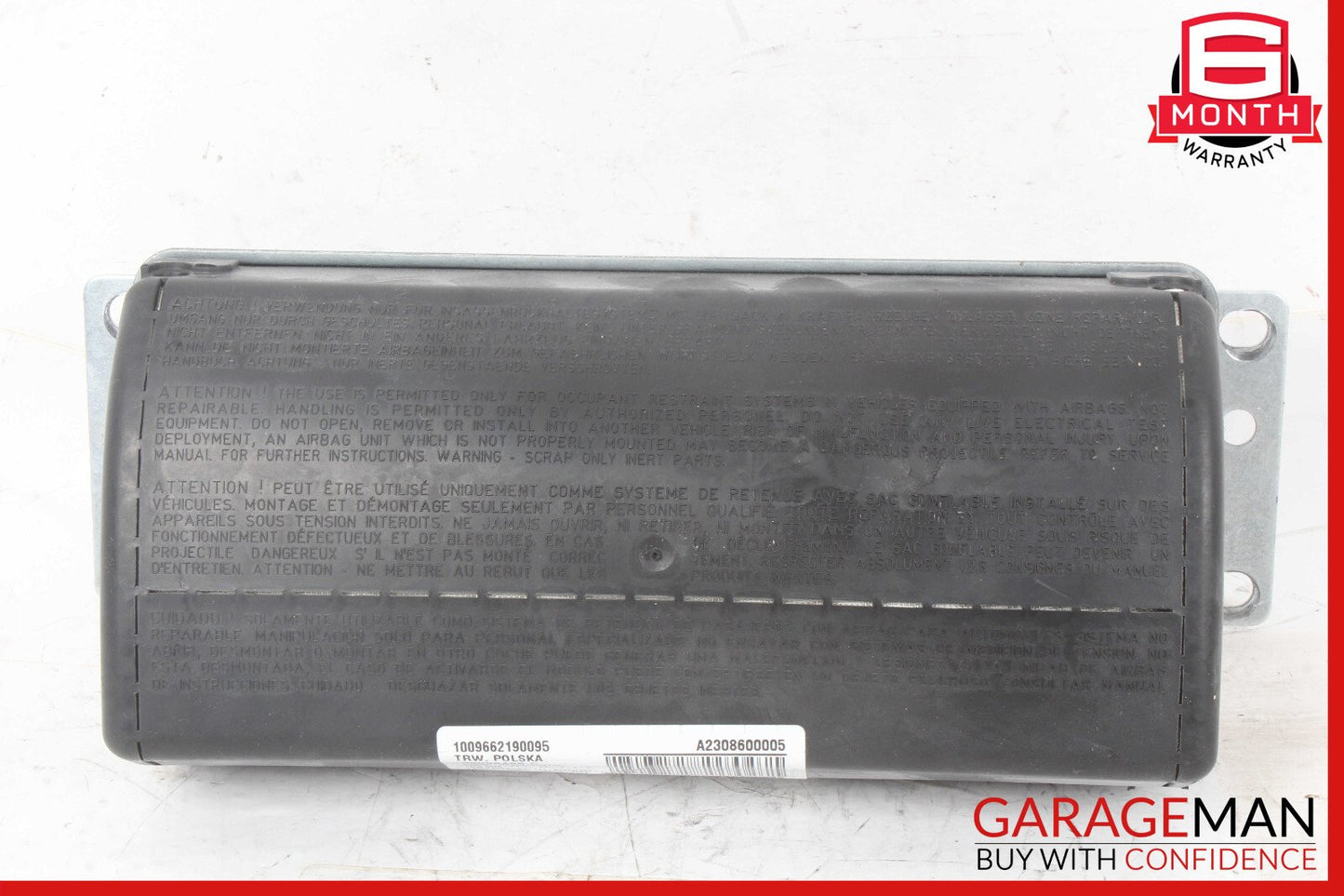 03-12 Mercedes R230 SL500 SL550 SL65 Front Passenger Side Dash Airbag Air Bag