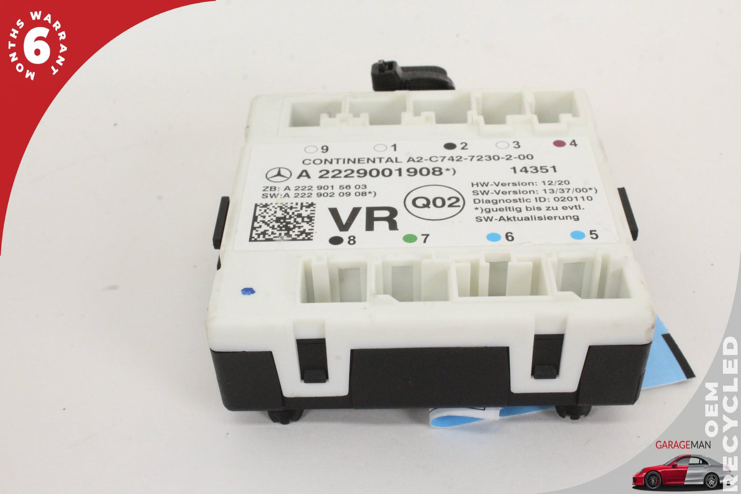 2015-2020 Mercedes W205 C300 Front Right Door Control Module 2229001908 OEM