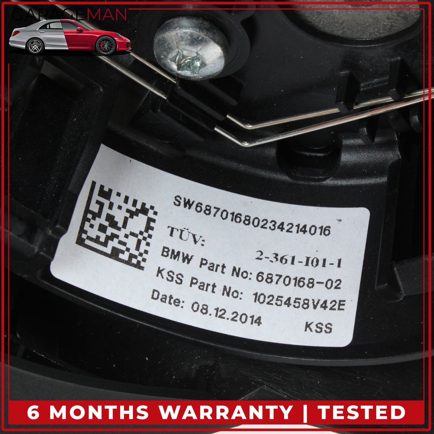 2014-2021 BMW i3 I01 Front Left Driver Side Steering Wheel Black 6870168 OEM