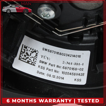 2014-2021 BMW i3 I01 Front Left Driver Side Steering Wheel Black 6870168 OEM