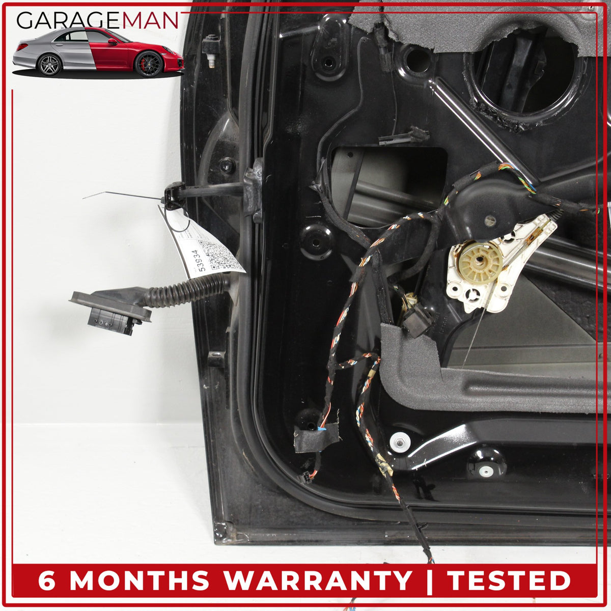 2007-2013 BMW X5 E70 Front Right Side Door Shell Black w/ Window Regulator OEM