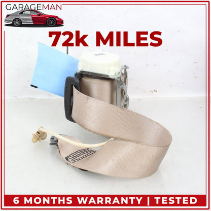 2010-2016 Porsche Panamera 970 Rear Left or Right Side Seat Belt Beige OEM