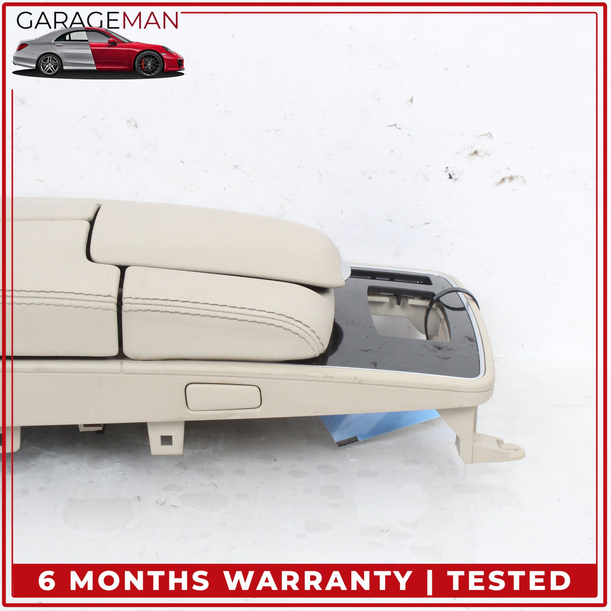 2014-2017 Mercedes C207 E400 Coupe Front Center Armrest Lid Cover Beige OEM
